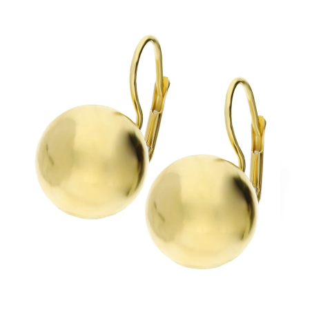 Kolczyki złote kulki gładkie