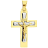 Krzyżyk złoty nakładany z Panem Jezusem