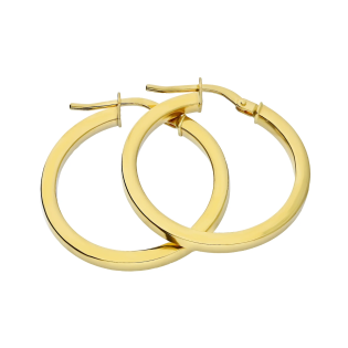 Kolczyki złote kółka kwadratowe