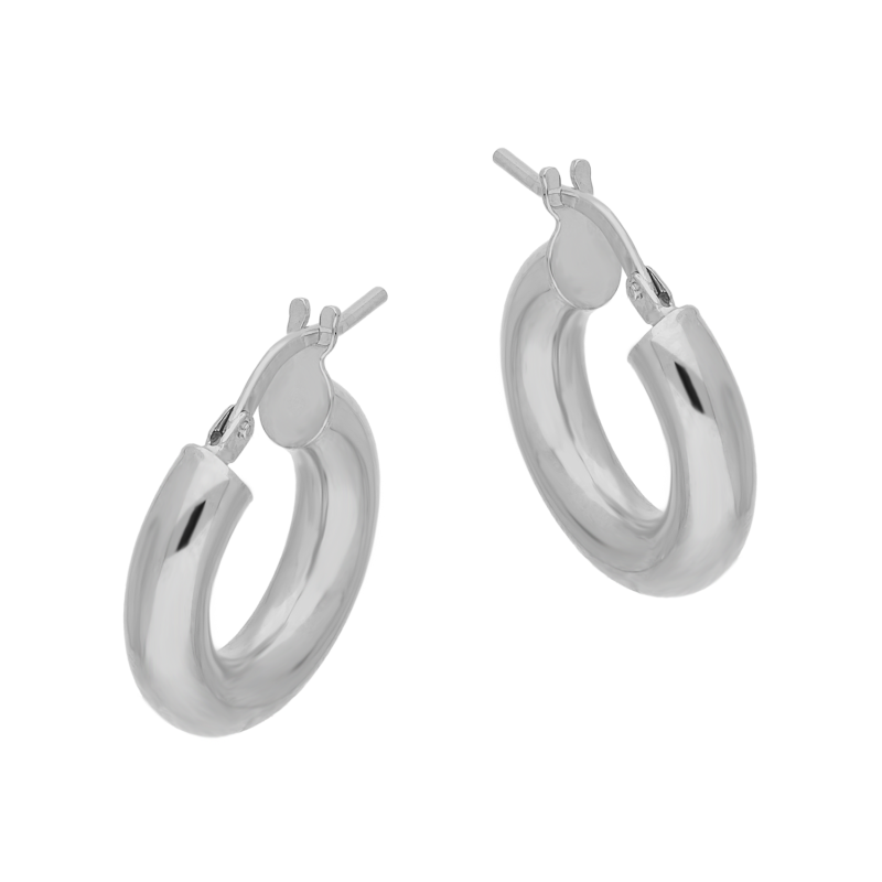 Srebrne kolczyki koła rurki - JubilerSezam.pl