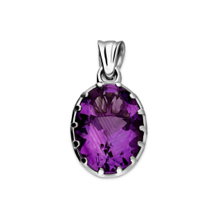 Zawieszka srebrna z ametystem