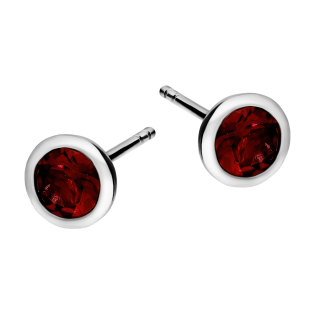 Kolczyki srebrne z rodolitem