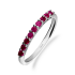 Pierścionek srebrny z rubinami