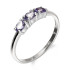 Pierścionek srebrny z tanzanitami