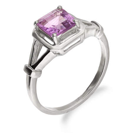 Pierścionek srebrny z ametystem