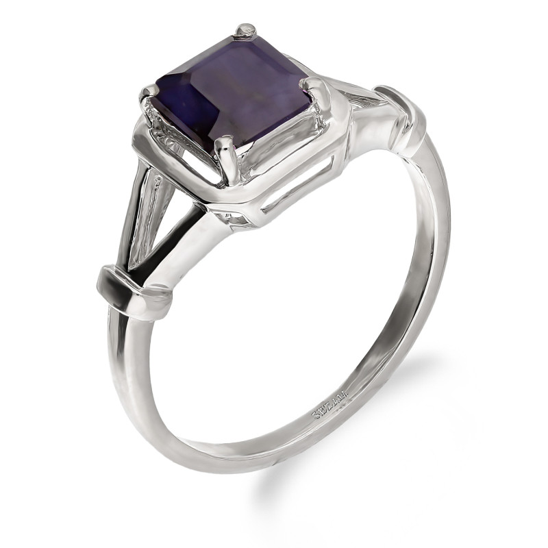 Pierścionek srebrny z szafirem