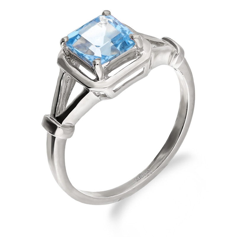 Pierścionek srebrny z topazem