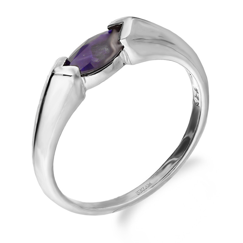 Pierścionek srebrny z szafirem