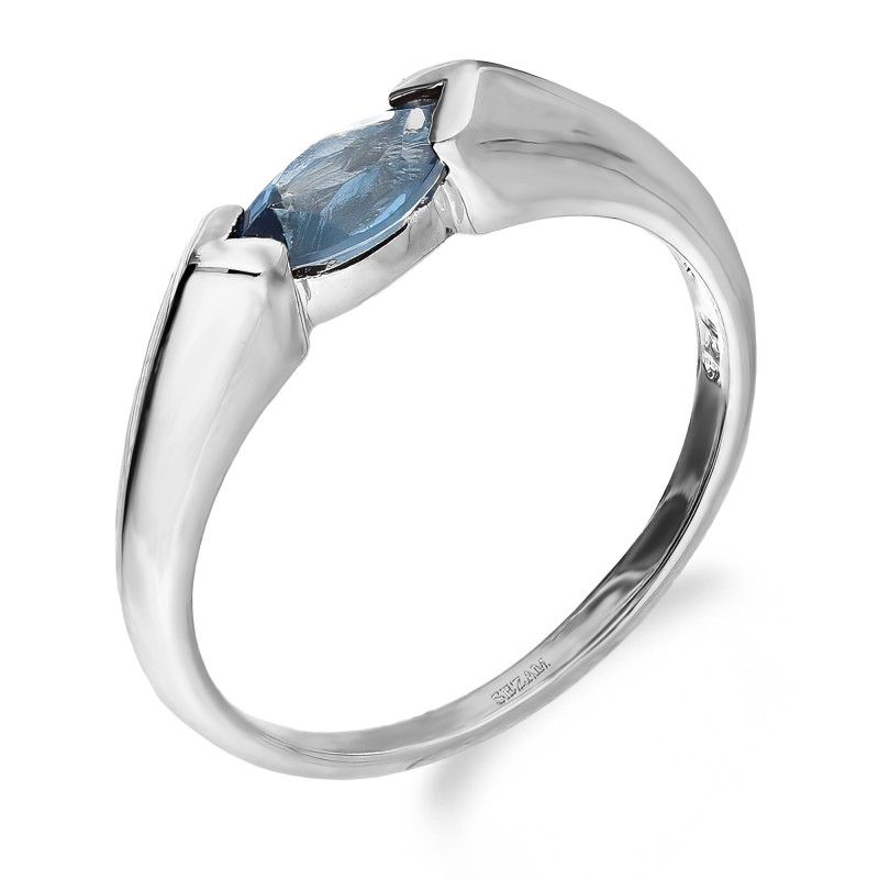 Pierścionek srebrny z topazem