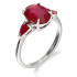 Pierścionek srebrny z rubinami