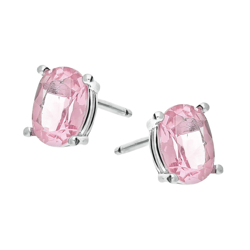 Kolczyki srebrne z ametystem w czterech łapkach