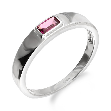 Pierścionek srebrny z rodolitem