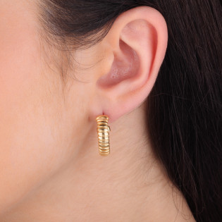 Kolczyki pozłacane półkółka sprężynka