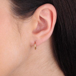 Kolczyki pozłacane gładkie kółka