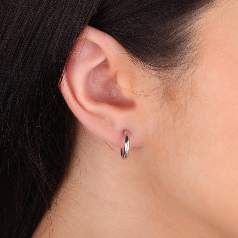 Kolczyki srebrne półkółka 8 mm