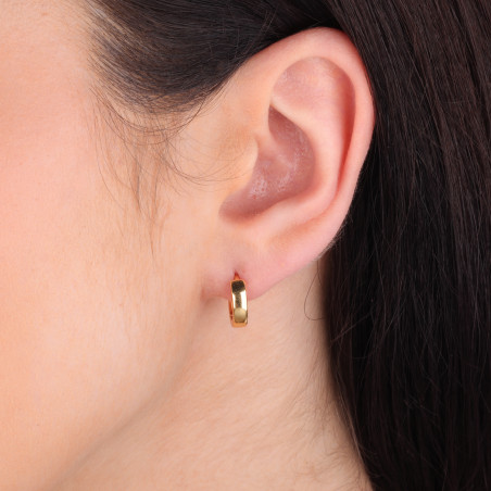 Kolczyki pozłacane blaszki kółka