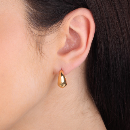 Kolczyki pozłacane poszerzane kółka