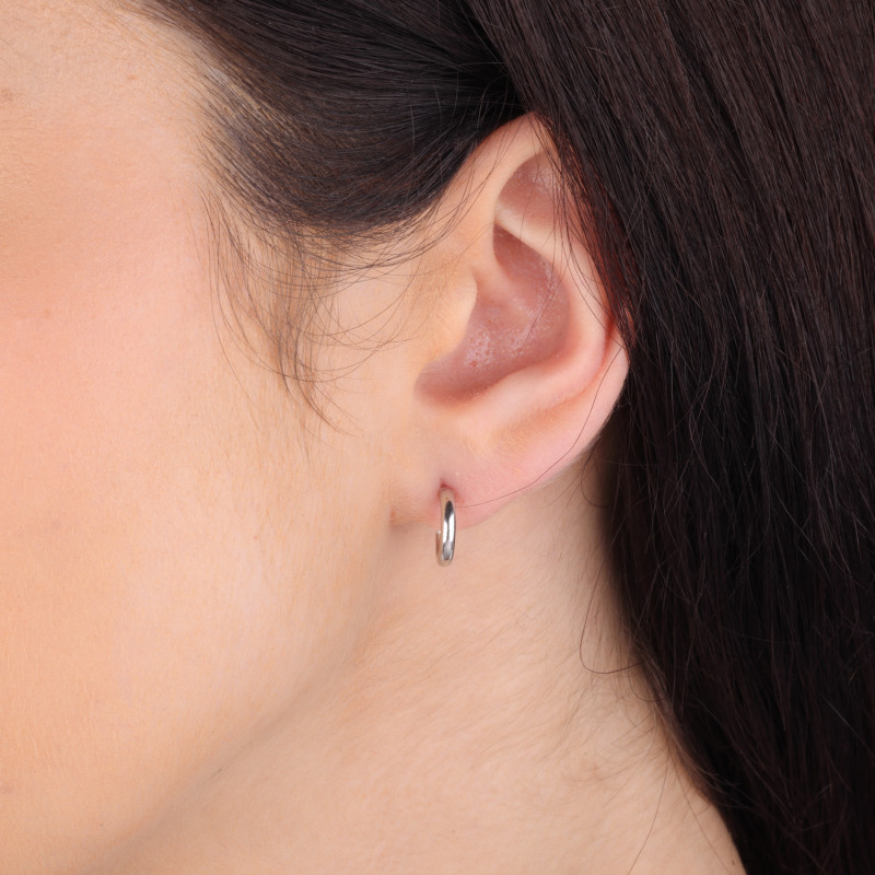 Kolczyki srebrne półkółka 6 mm