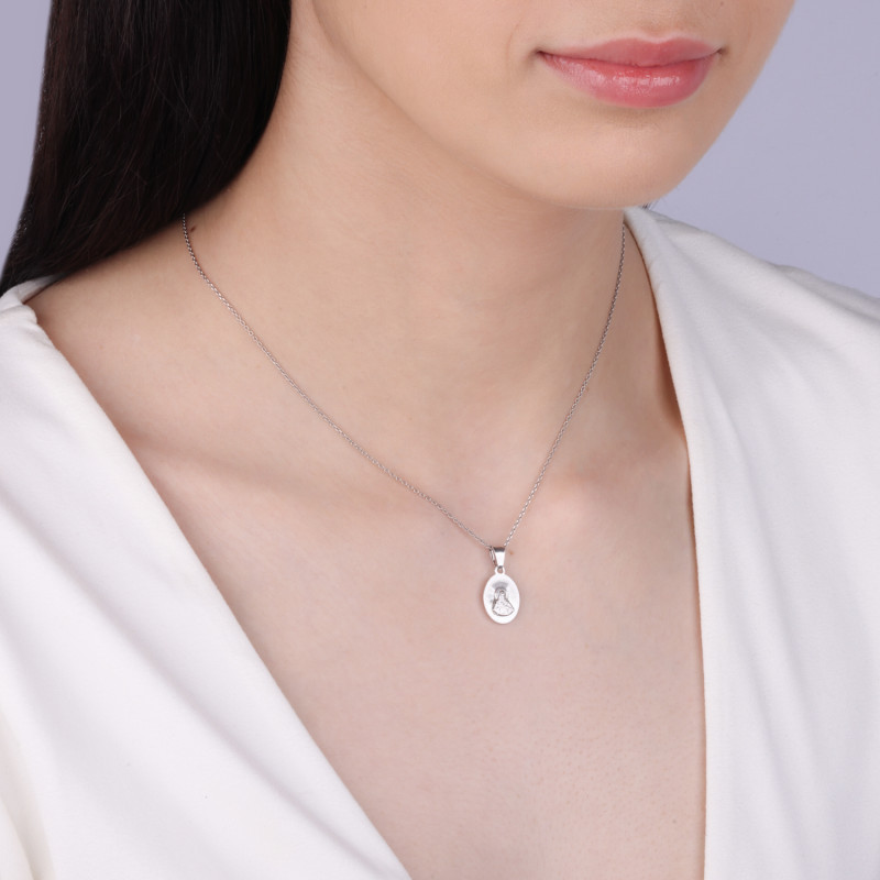 Medalik srebrny Szkaplerz owalny