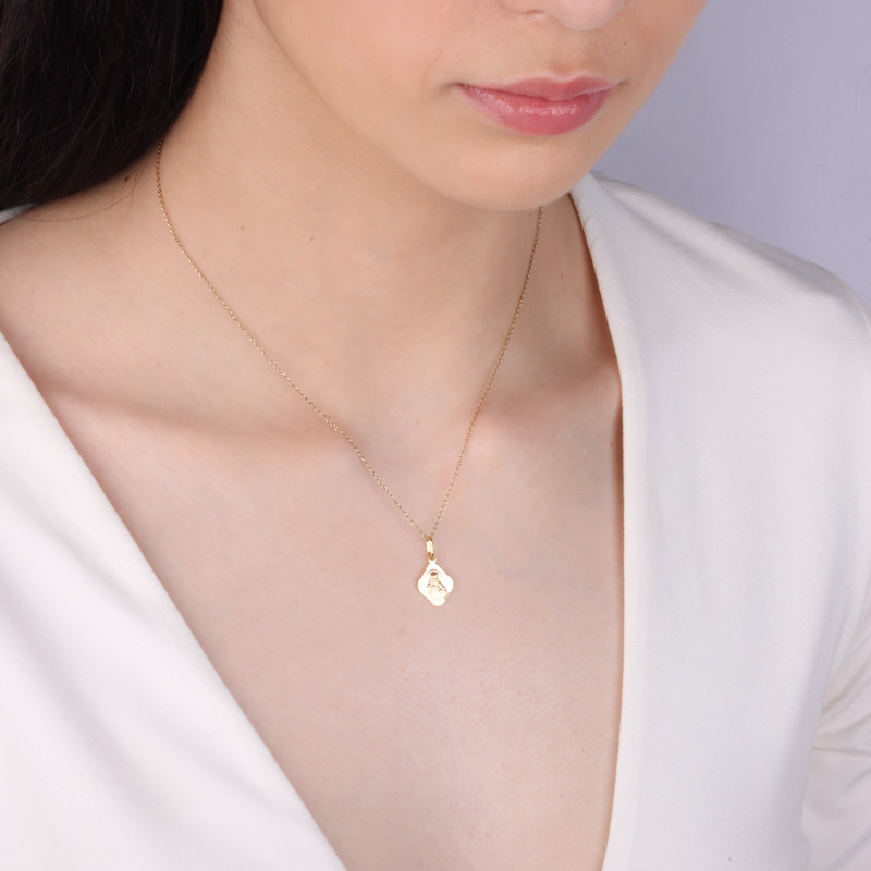 Medalik złoty szkaplerz dwustronny próba 333