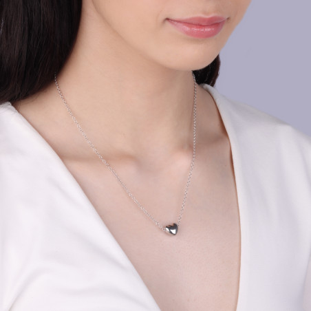 Naszyjnik srebrny z dużym sercem