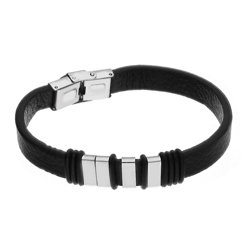 Bransoleta męska z prostokątnymi blaszkami