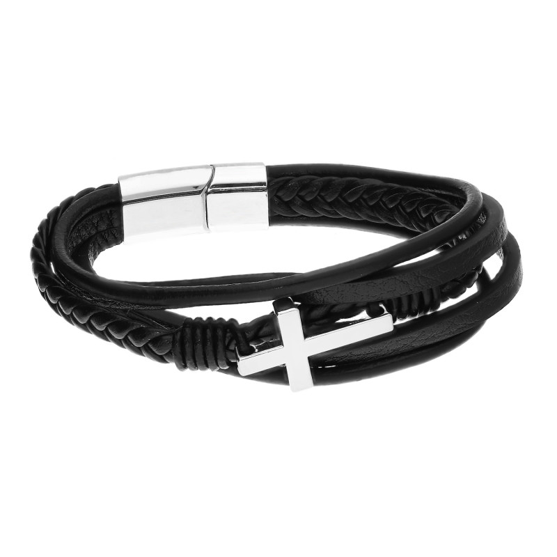 Bransoleta męska z krzyżem