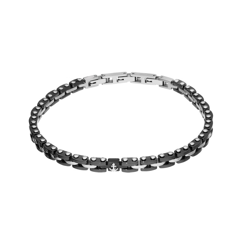 Bransoleta męska stalowa płotek z kotwicą - JubilerSezam.pl