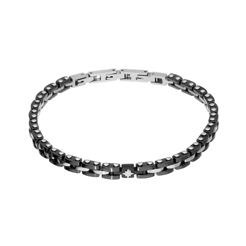 Bransoleta męska płotek i róża wiatrów