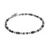 Bransoleta męska z walcami i niebieskimi kulkami
