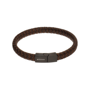 Bransoleta męska brązowa plecionka