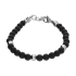 Bransoleta męska z kulkami lawy wulkanicznej