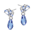 Kolczyki srebrne z niebieskimi kryształami