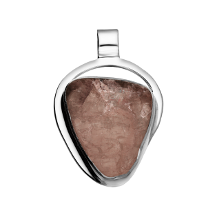 Zawieszka srebrna kwarc różowy