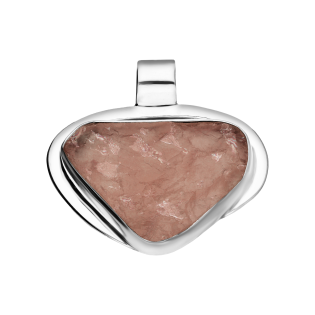 Zawieszka srebrna z różowym kwarcem