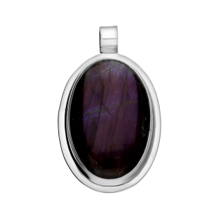 Srebrna Zawieszka z Labradorytem z Madagaskaru - JubilerSezam.pl