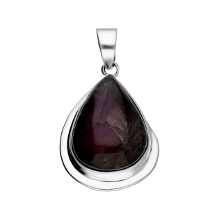 Srebrna Zawieszka z Labradorytem Kropla - JubilerSezam.pl