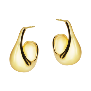 Pozłacane Kolczyki Krople pod Ucho - Modny Design - JubilerSezam.pl