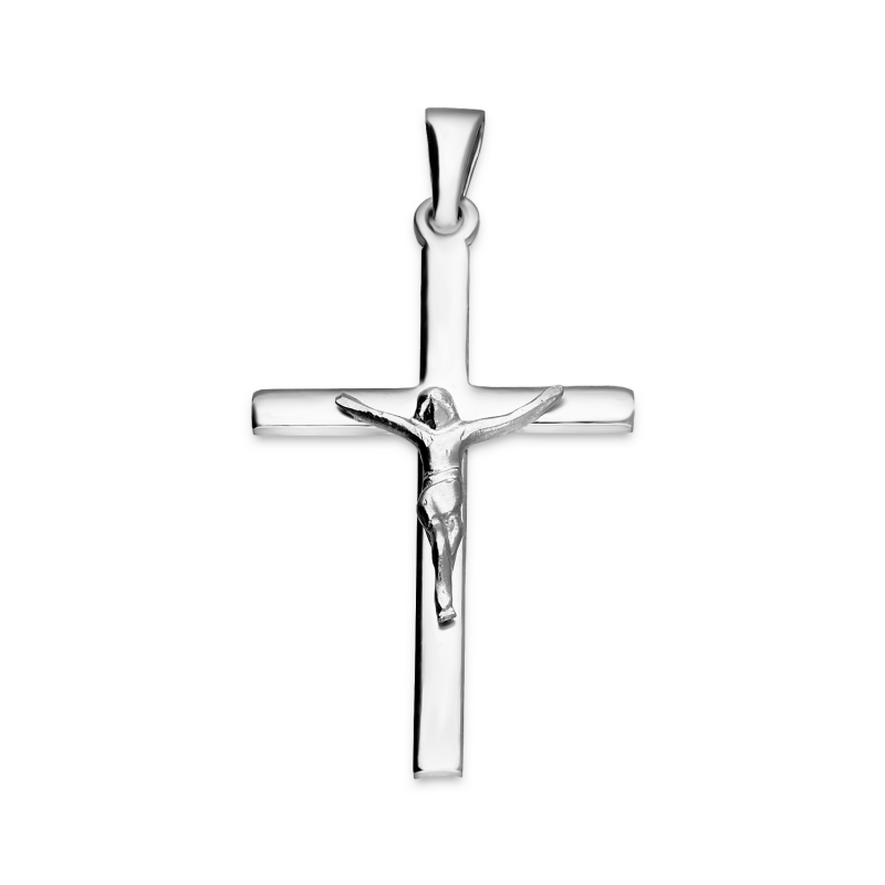 Krzyżyk srebrny z wizerunkiem Pana Jezusa