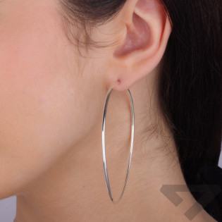 Kolczyki srebrne kółka szarniry 60mm