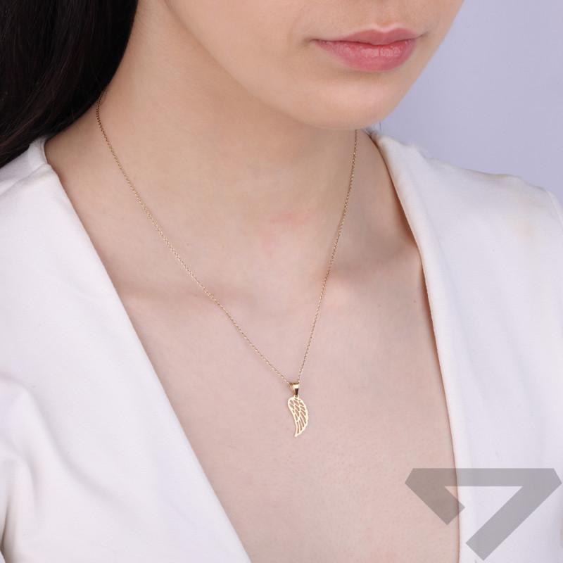 Zawieszka złota ażurowe skrzydło