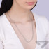 Łańcuszek srebrny coreana