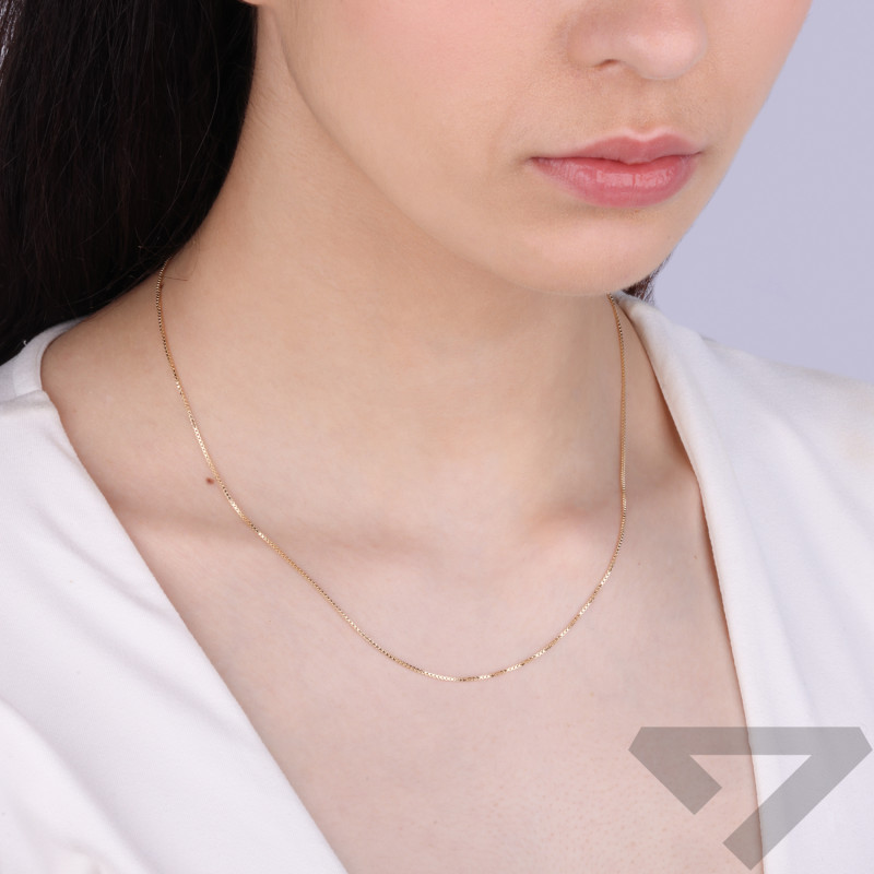 Łańcuszek złoty kostka próba 585