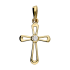Krzyżyk złoty z pojedynczą cyrkonią