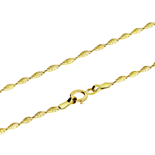 Łańcuszek złoty skrętka 1 mm