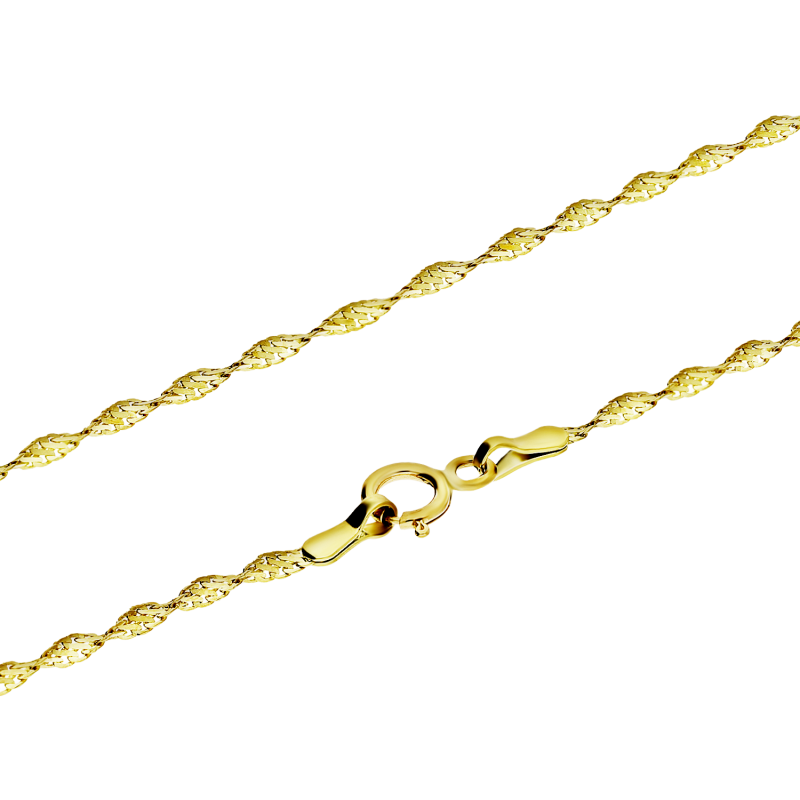 Łańcuszek złoty skrętka 1 mm