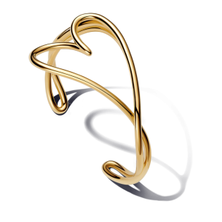 Organiczna bransoletka Pandora bangle z motywem serca 563808C00