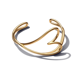 Organiczna bransoletka Pandora bangle z motywem serca 563808C00