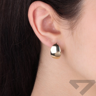 Kolczyki złote owalne blaszki