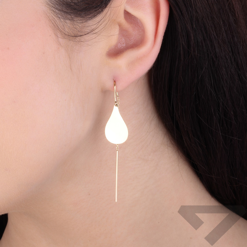 Kolczyki złote blaszki poszerzane